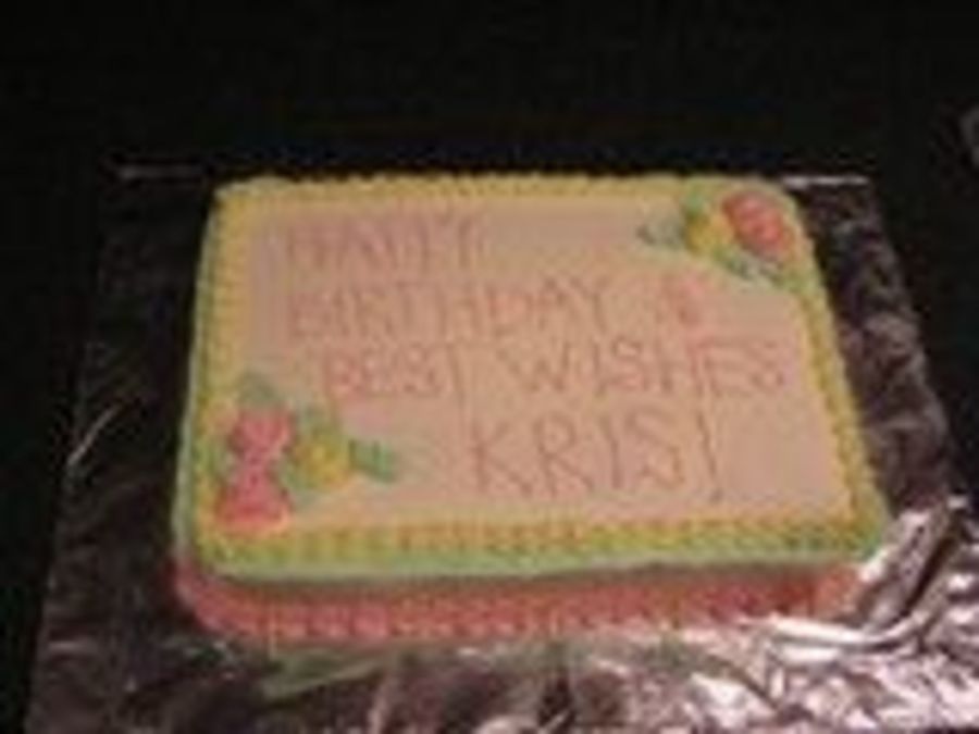 Going Away/birthday Cake For Co-Worker - CakeCentral.com