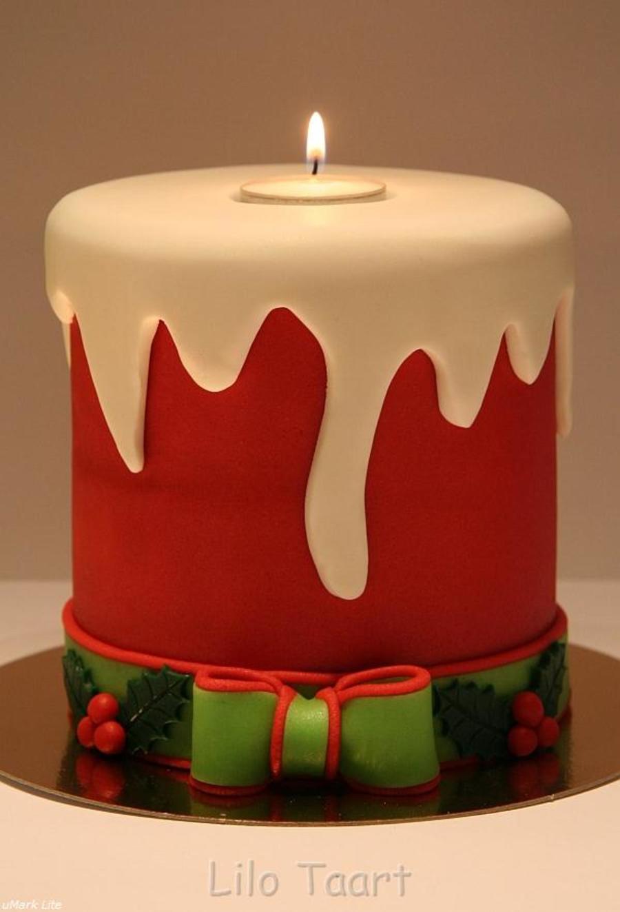 My Christmas Candle Cake - CakeCentral.com