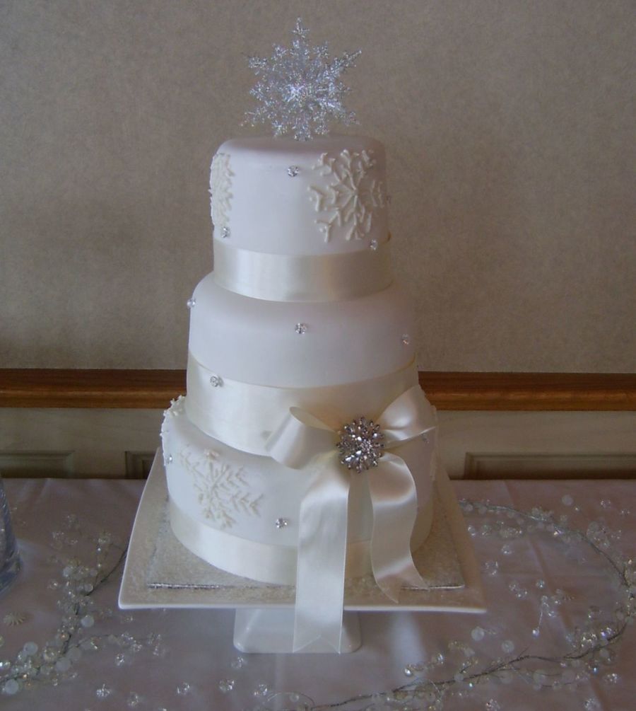 Snowflake Wedding Cake - CakeCentral.com