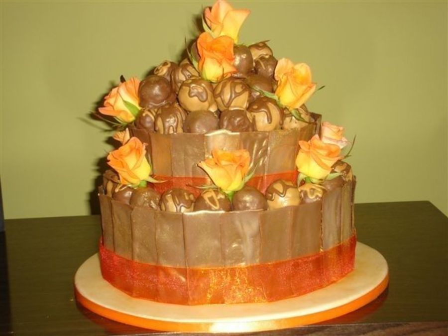 Chocolate Truffle Wedding Cake