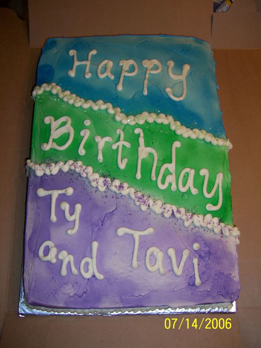 Colorblock Birthday Cake