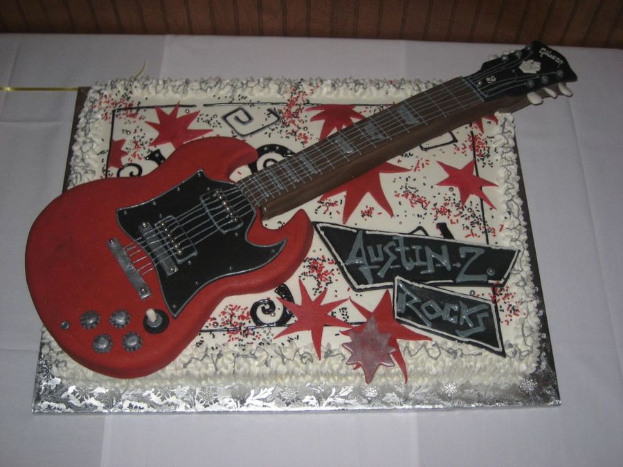 Guitar Sheet Cake