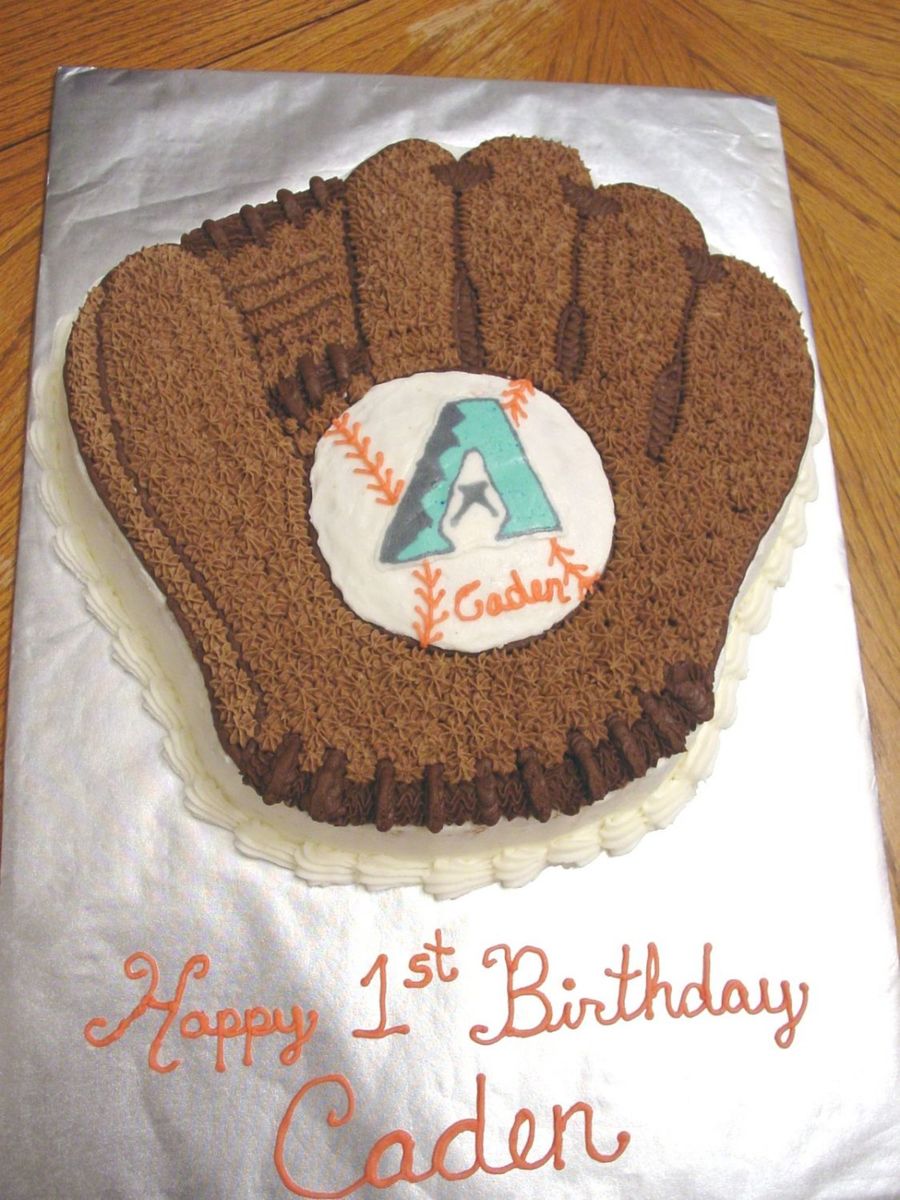 Diamondback Baseball Glove Cake