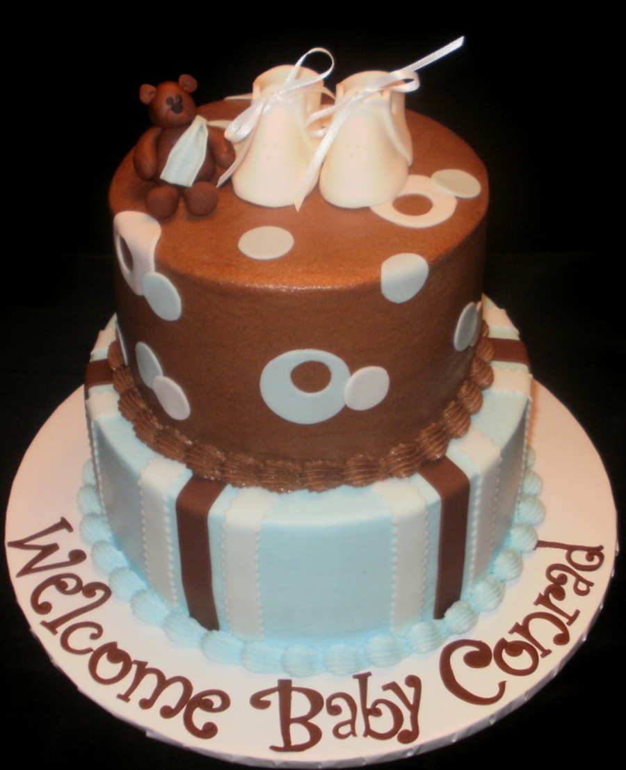 Brown And Blue Baby Shower