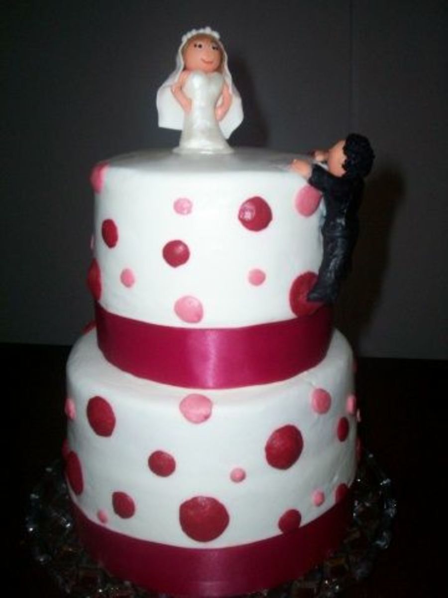 Pink Bubbles Wedding Cake