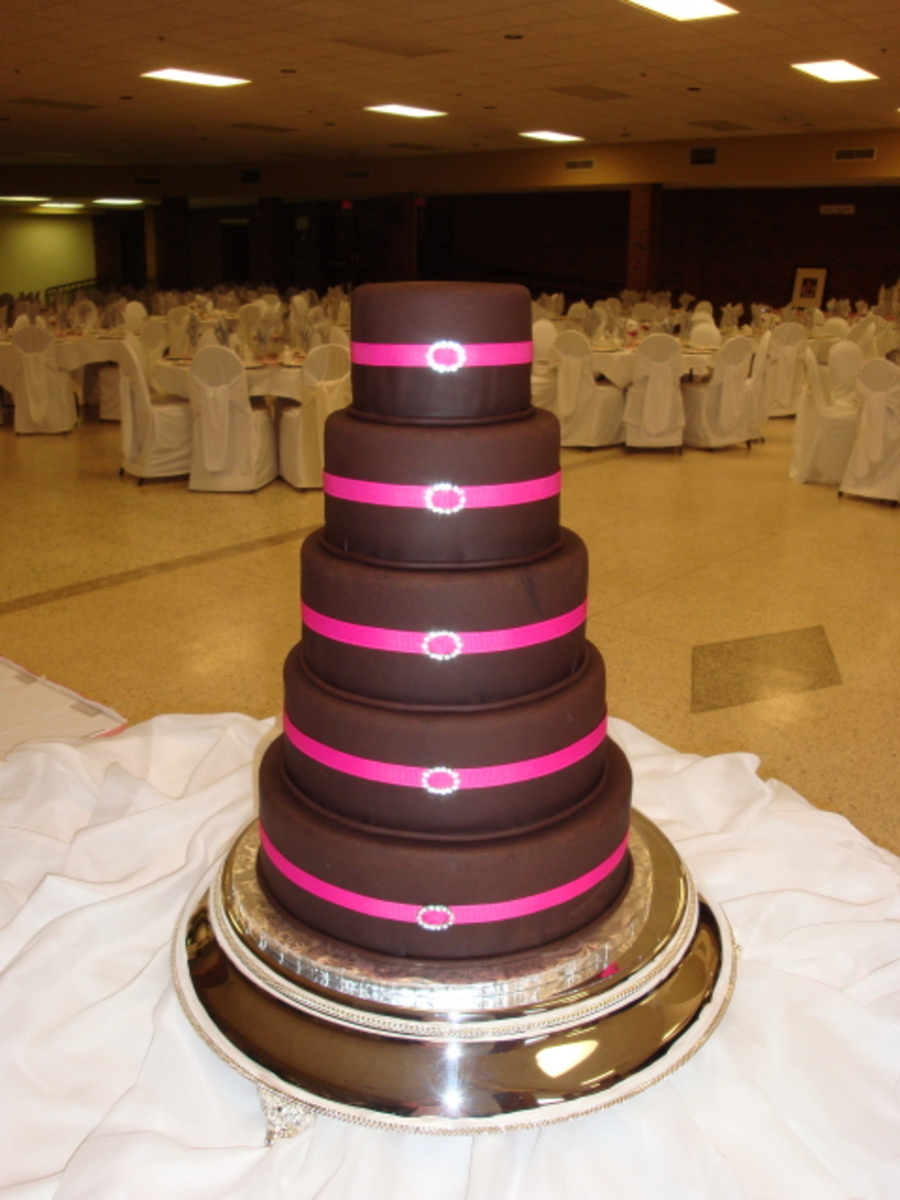 Round 5 Tiered Wedding Cake With Bling - CakeCentral.com, image size:900x1200