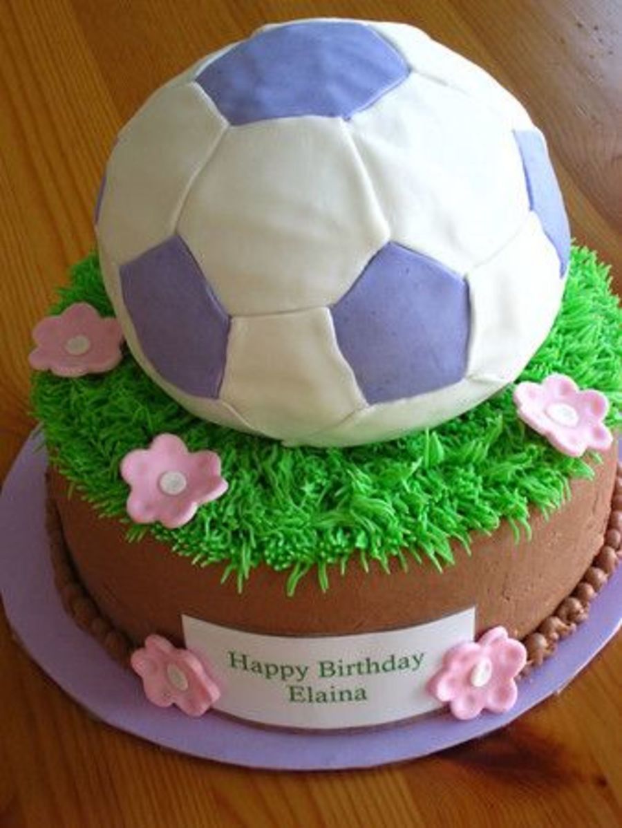 Girly Soccer Ball Cake
