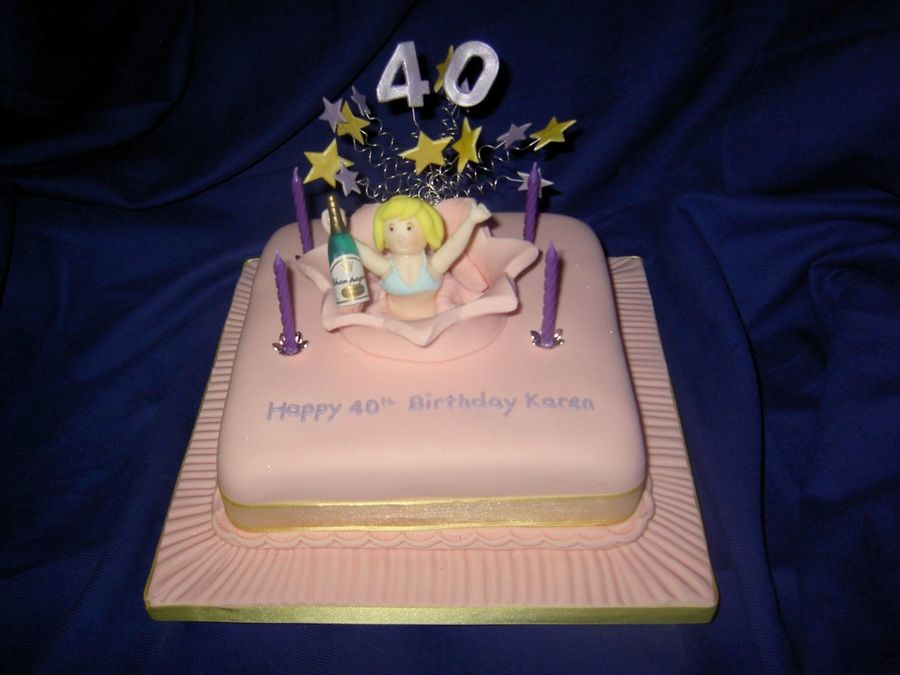 Lady Jumping Out Of Cake 40Th