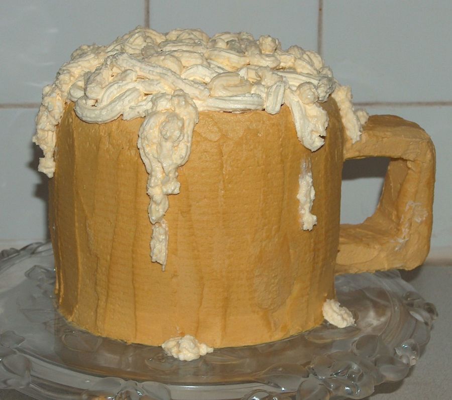 Beer Mug Birthday Cake