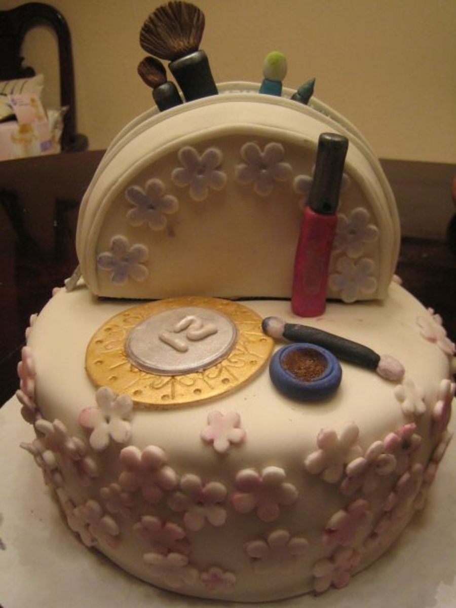 Make Up Bag Birthday Cake