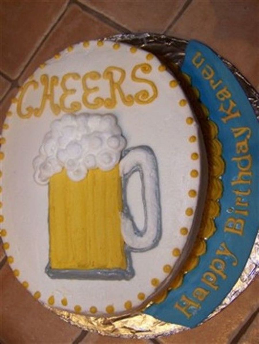Beer Mug Birthday Cake