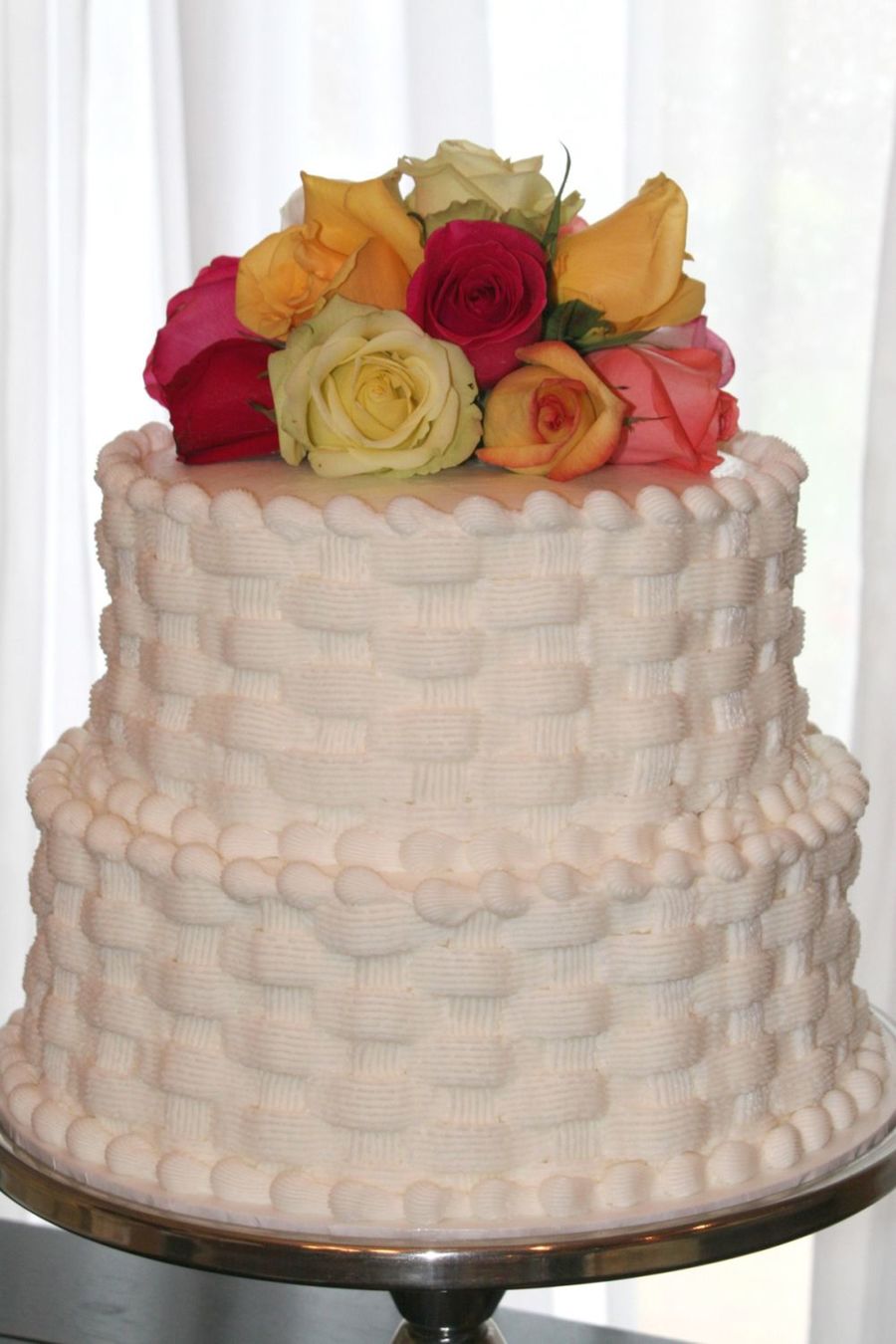 Mandy's Basketweave Wedding Cake