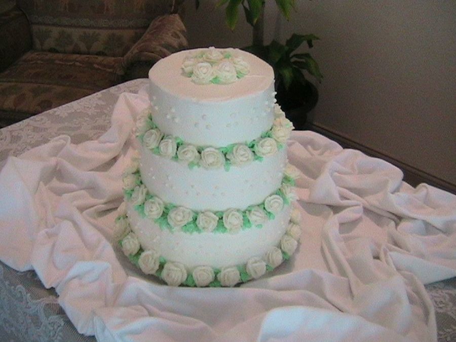 Roses Wedding Cake - CakeCentral.com