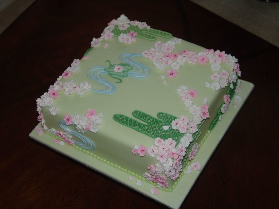 Japanese Cherry Blossom Cake