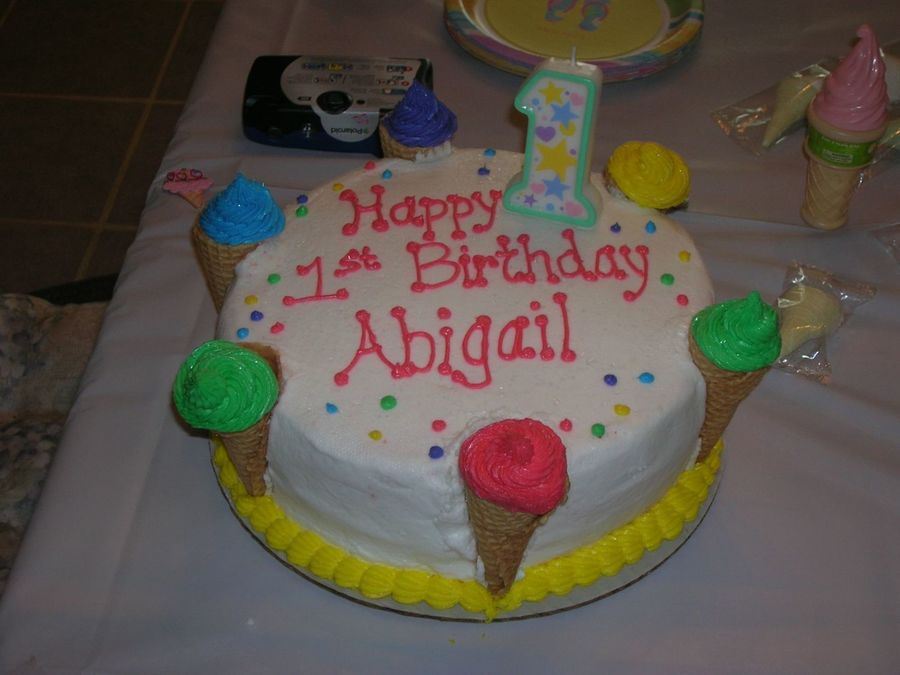 Ice Cream Cone Birthday Cake