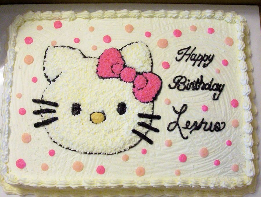 Hello Kitty Sheet Cake - CakeCentral.com