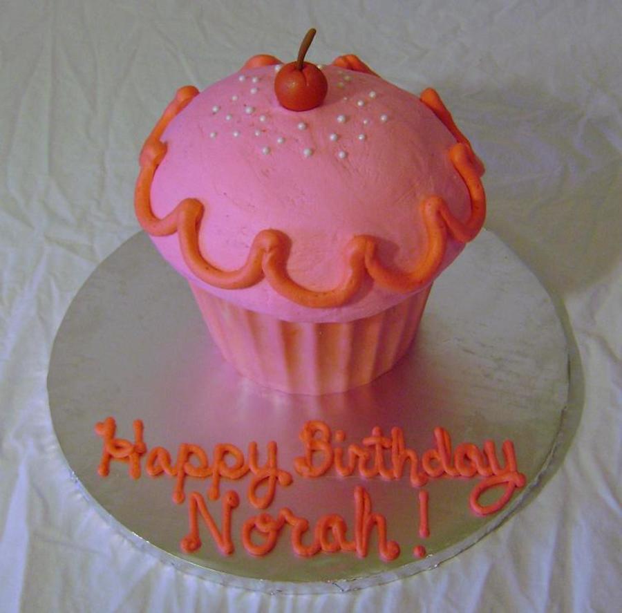 Giant Pinkalicious Cupcake Cake - CakeCentral.com