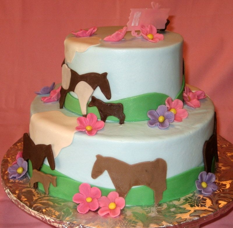 Horse Themed Birthday Cake