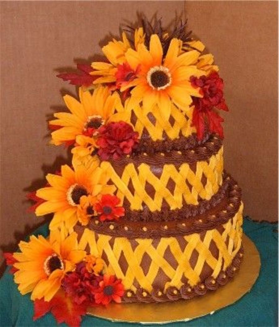 Sunflower Anniversary Cake