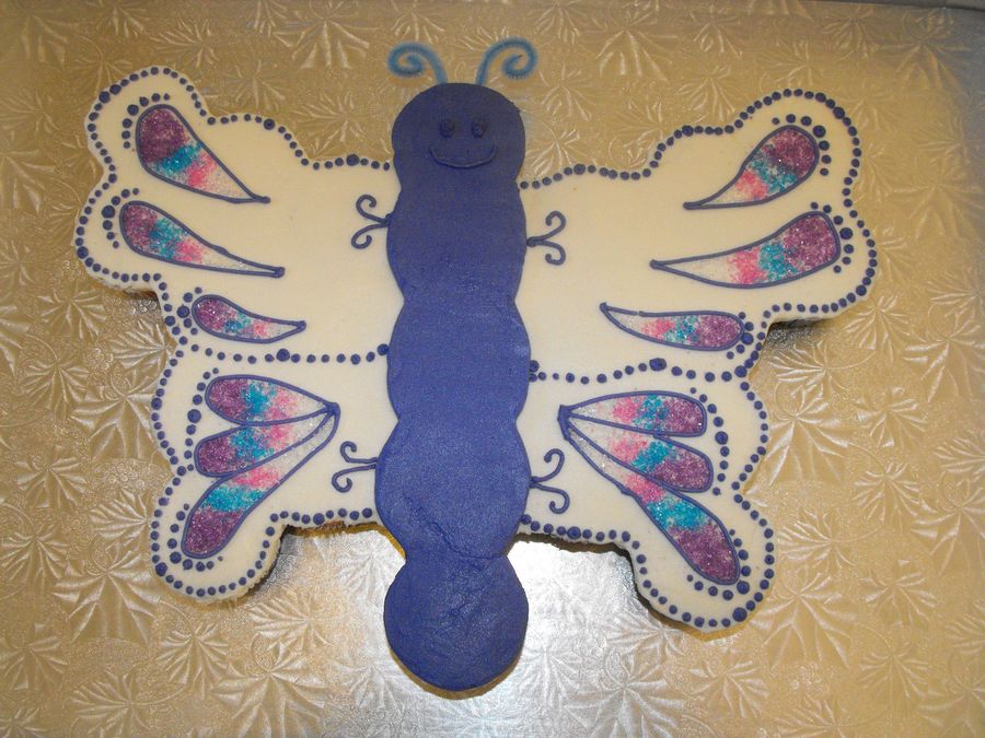Butterfly Cupcake Cake - CakeCentral.com