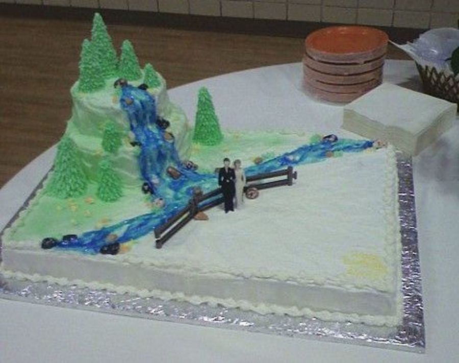 Waterfall Wedding Cake
