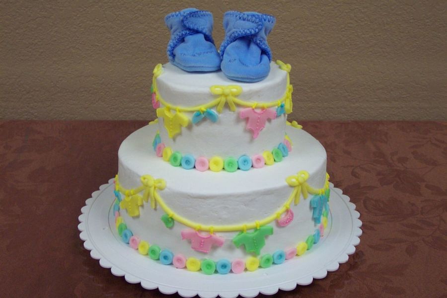 Baby Clothes Shower Cake
