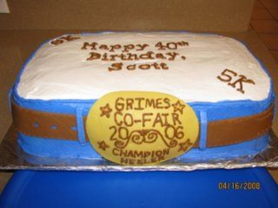 Belt Buckle Birthday Cake