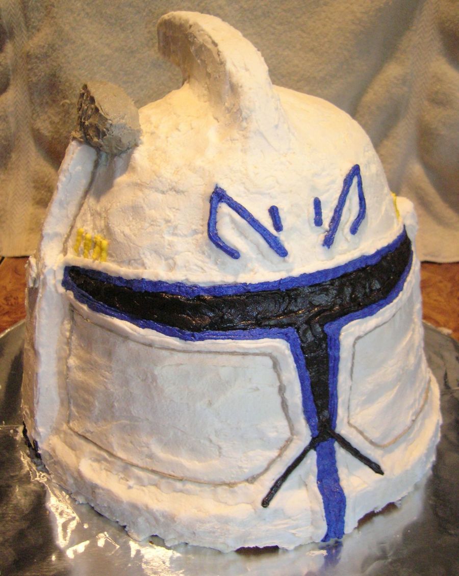 Star Wars Captain Rex Clone Trooper Helmet - CakeCentral.com