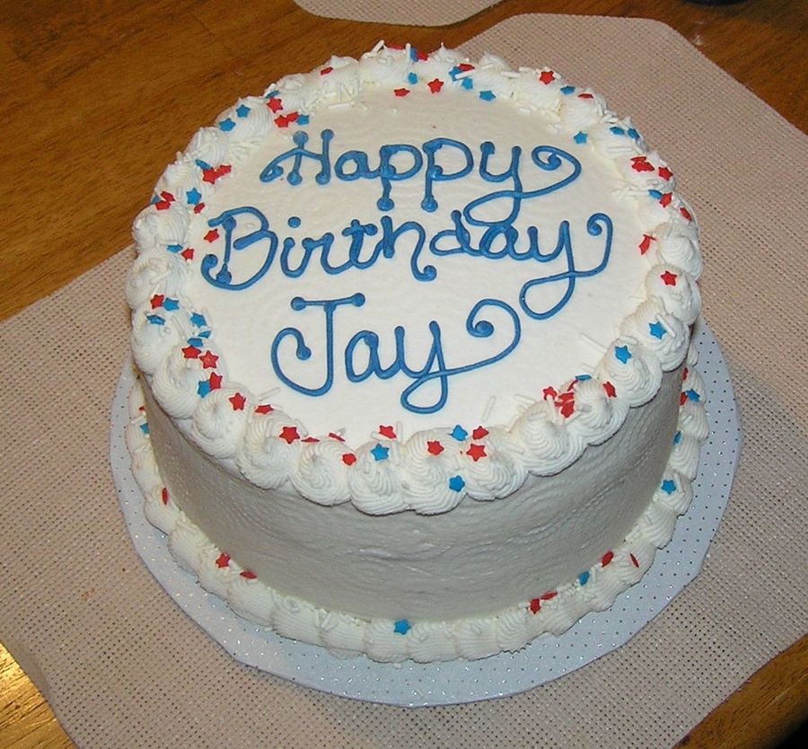 Red White & Blue Birthday Cake - CakeCentral.com