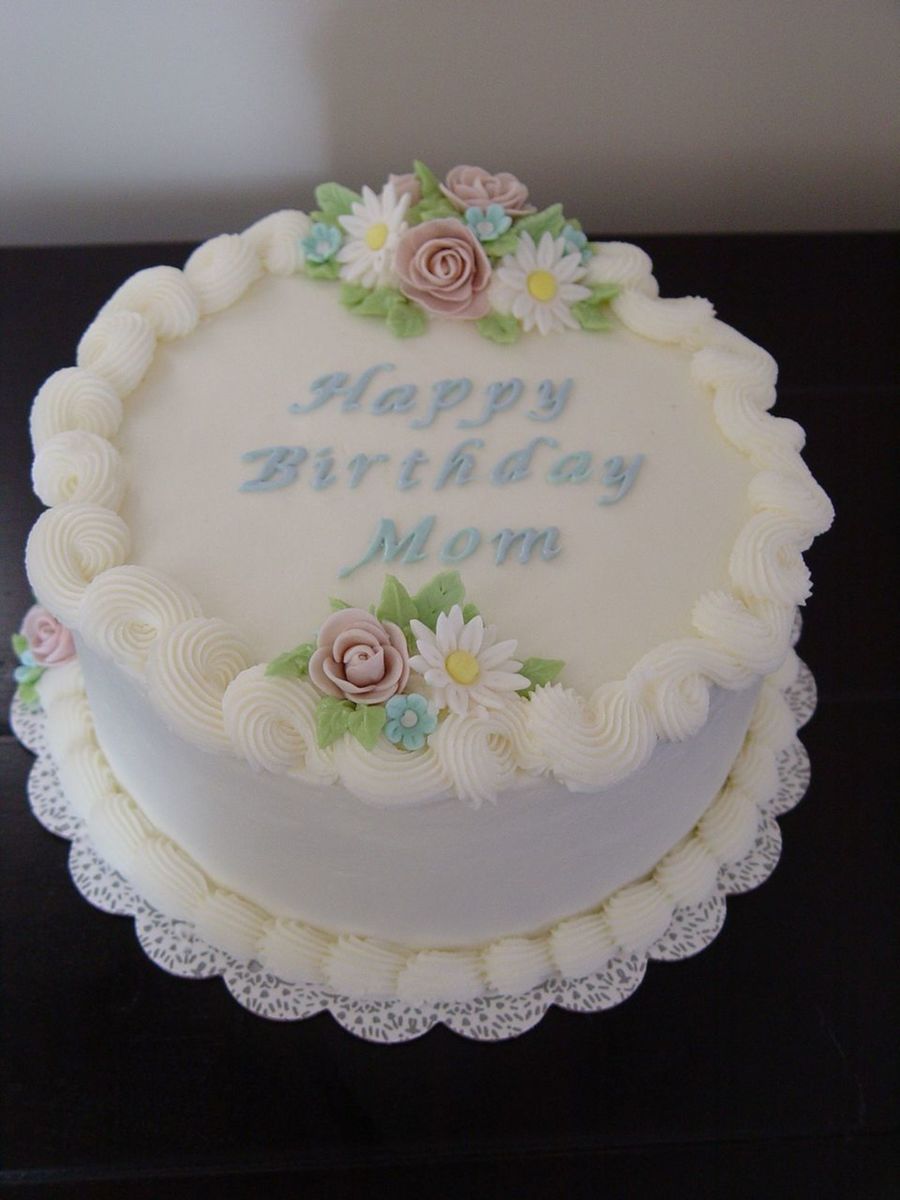 Spring Flowers Birthday Cake
