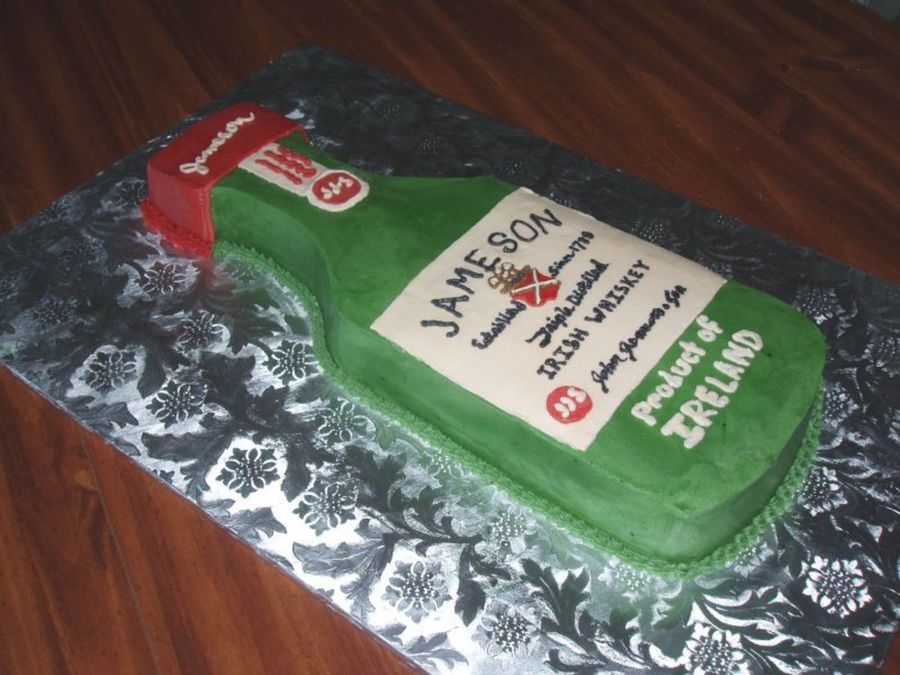 Jameson Whiskey Bottle Cake