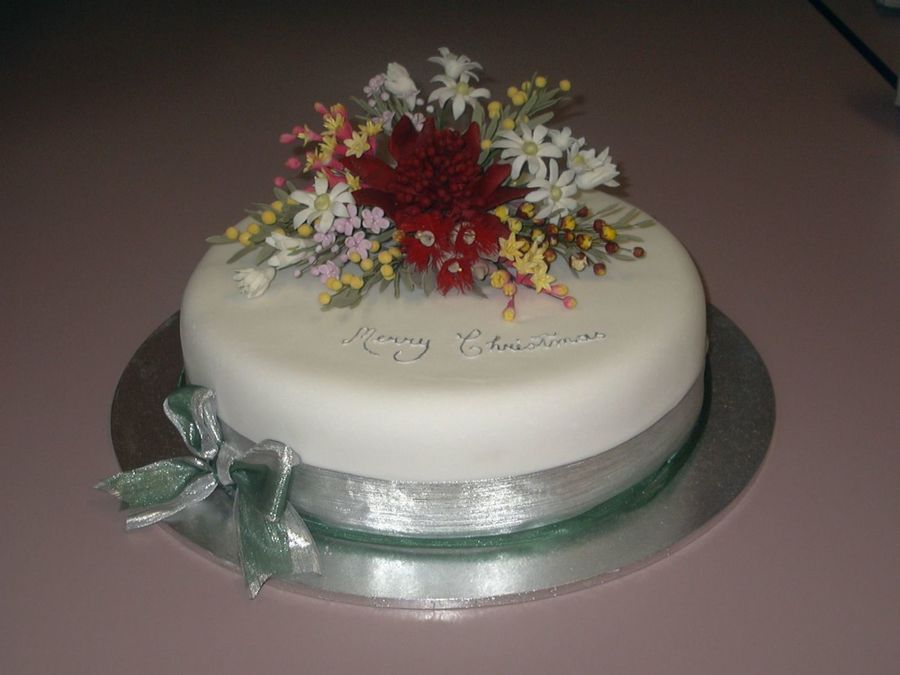 Wildflower Christmas Cake