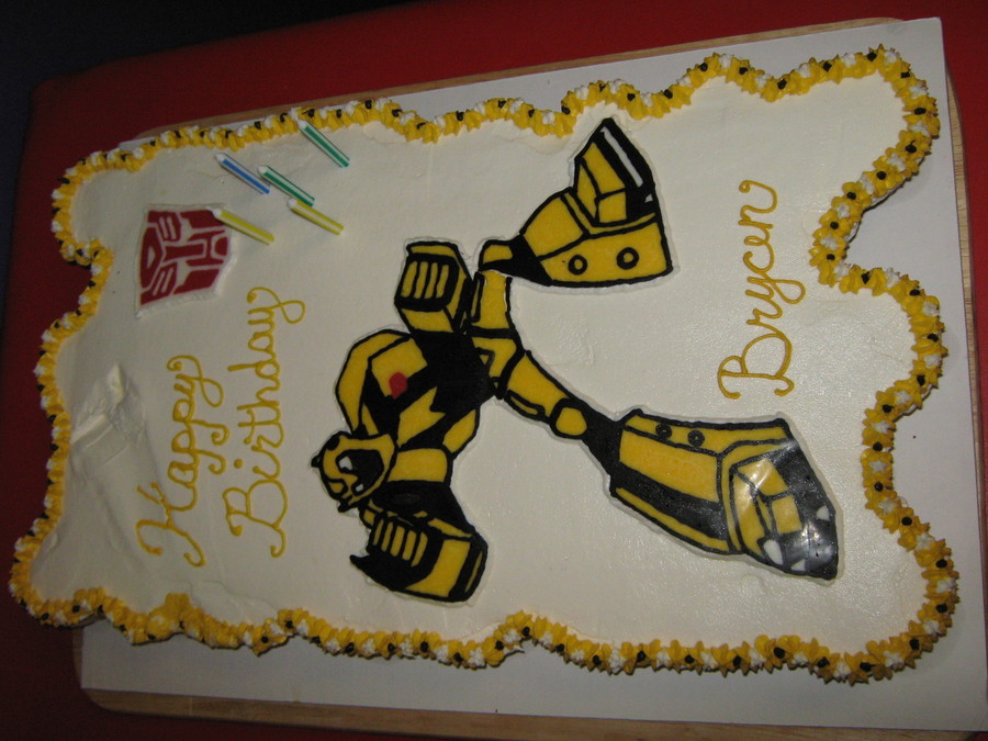 Bumblebee Transformer Cupcake Cake