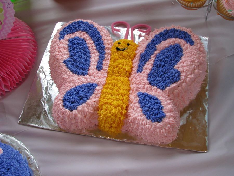 Pink Butterfly Cake