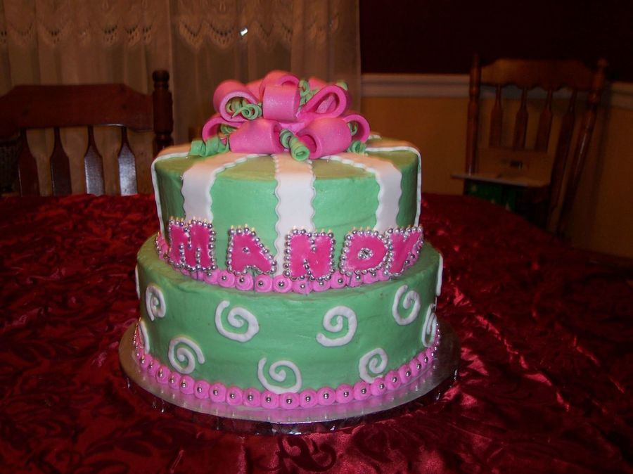 Pink And Green Birthday