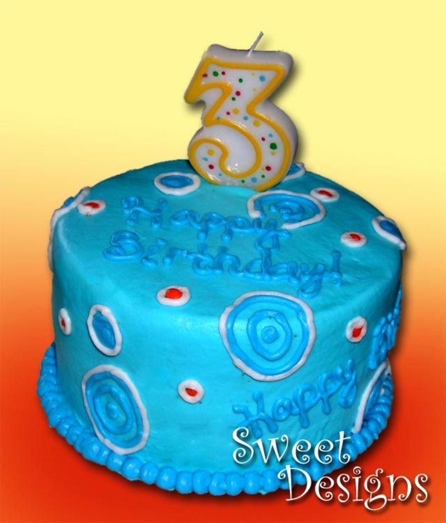 Circle Birthday Cake - CakeCentral.com