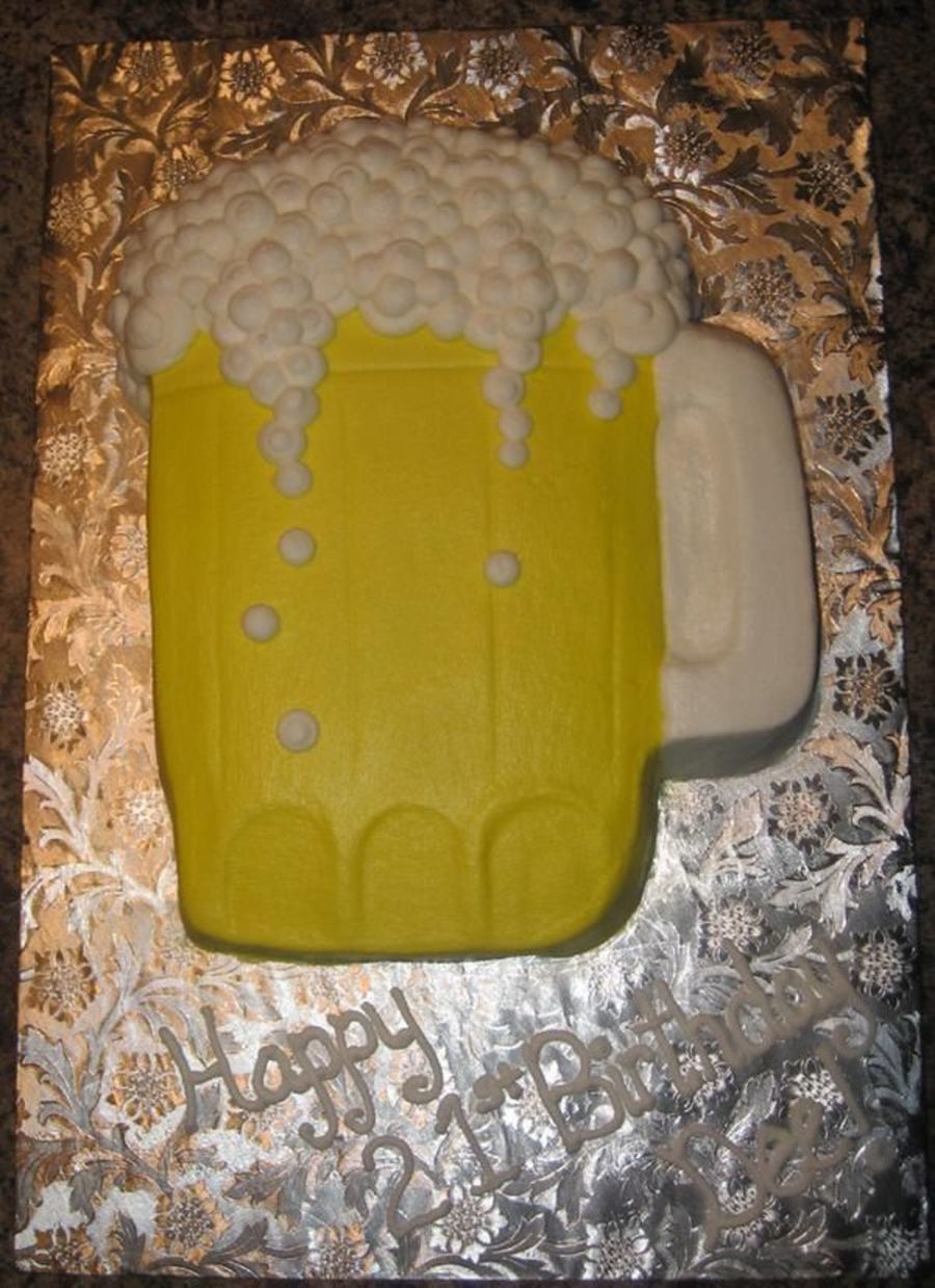 Beer Mug Cake For 21St Birthday