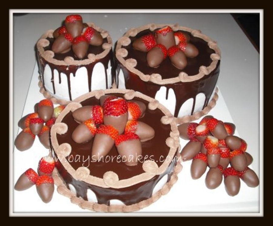 Fresh Chocolate Dipped Strawberries And Ganache