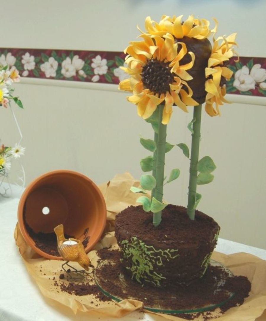 Sunflower Bridal Shower Cake