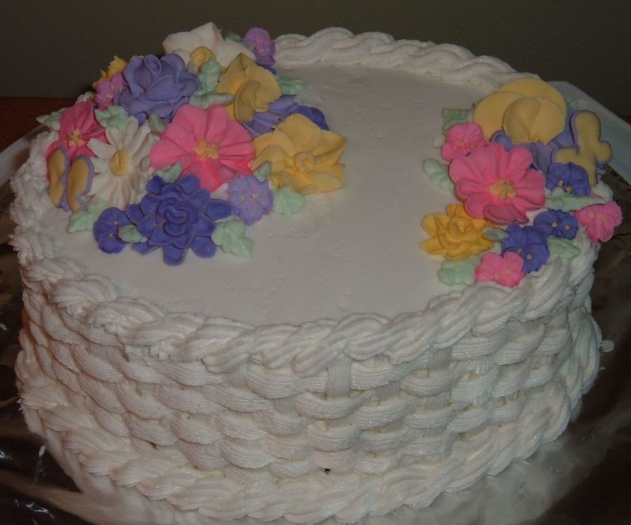 My First Basket Weave Cake
