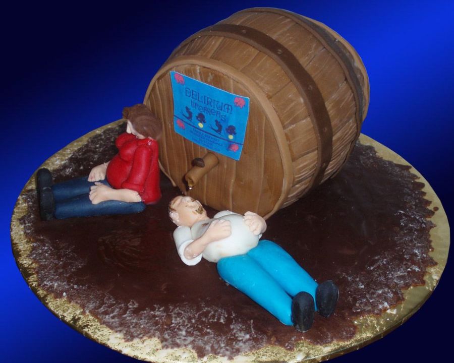 Beer Keg Cake