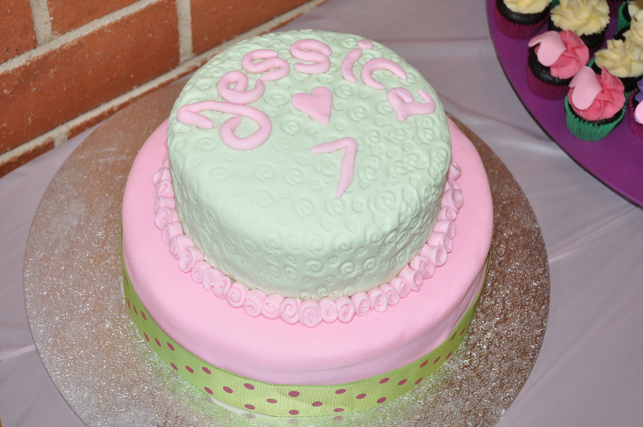 Pink And Green Cake