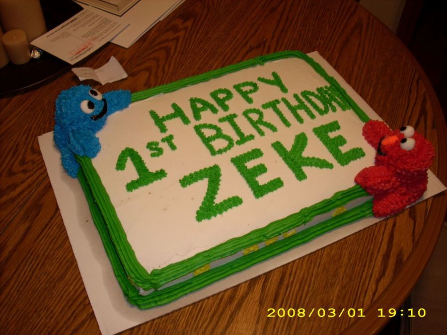 Sesame Street 1St Birthday CakeCentral sesame-street-1st-birthday-cakecentral
