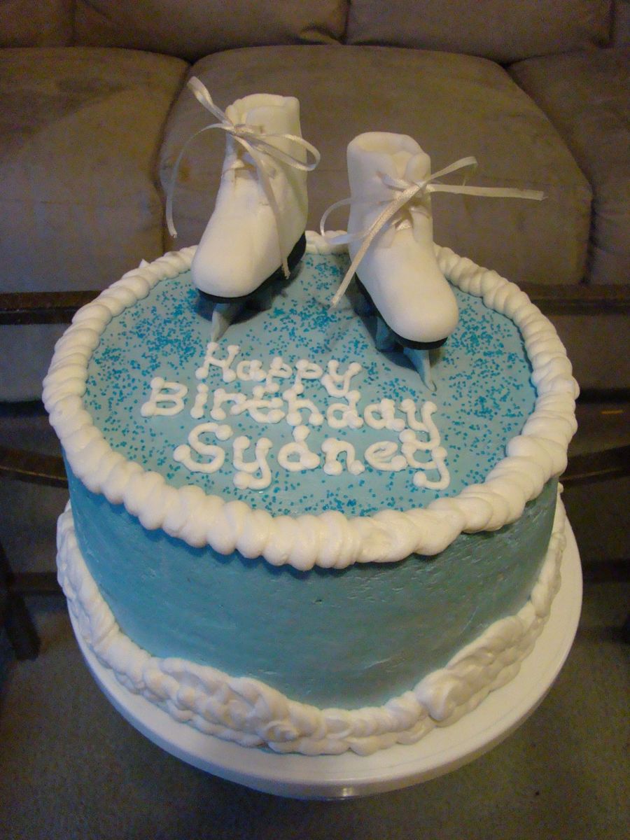 Ice Skate Birthday Cake