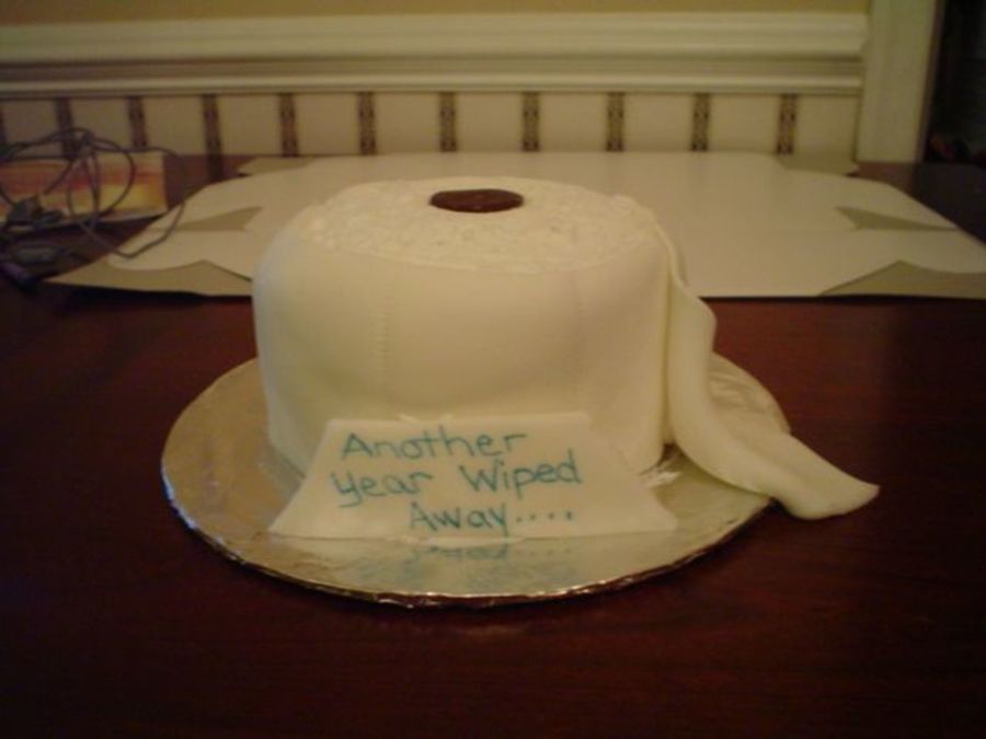 Over The Hill Toilet Paper Cake