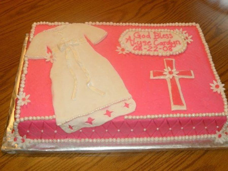 Girls Baptism Cake