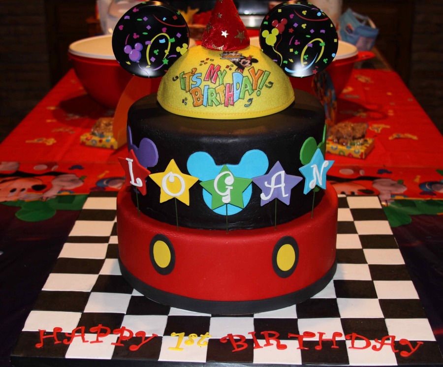 Mickey Mouse 1St Birthday Cake CakeCentral Com 900 619395Q7XO Mickey Mouse 1st Birthday Cake 