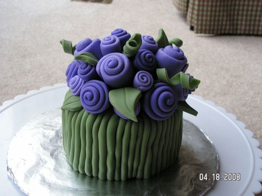 Purple Fondant Flowers