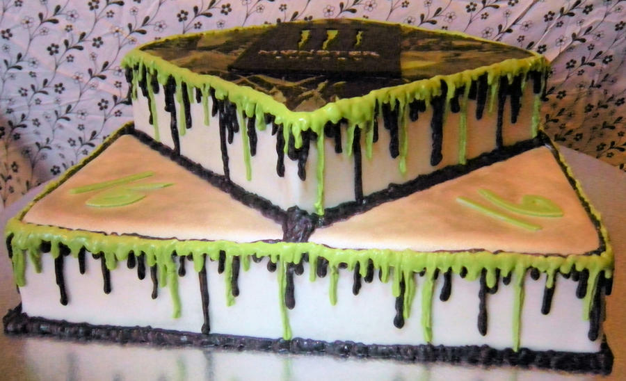 Monster Energy Drink Themed Cake