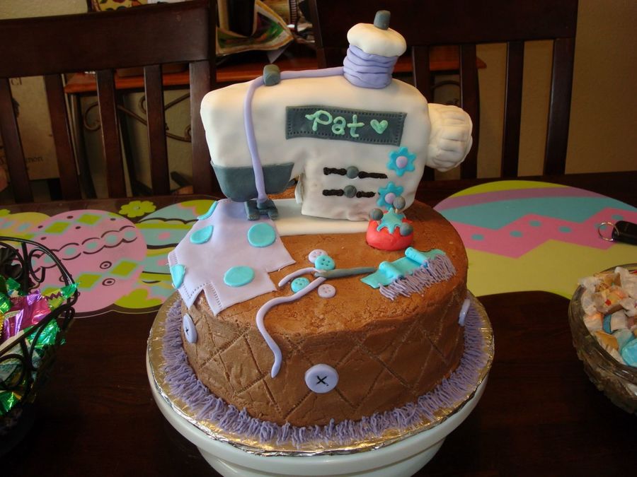 Sewing Machine Birthday Cake